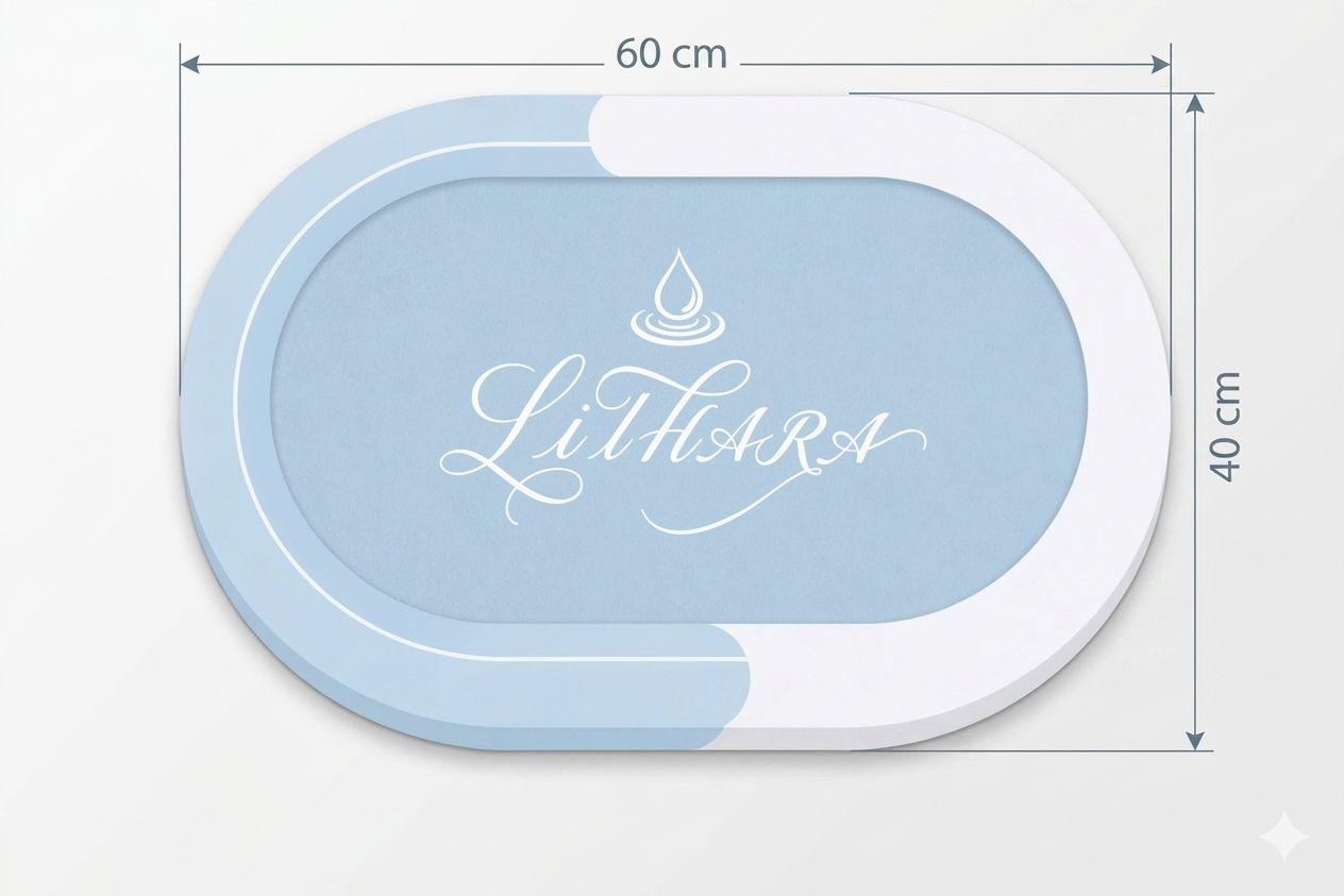 Tapis de douche Lithara / Ultra-absorbant & Antidérapant