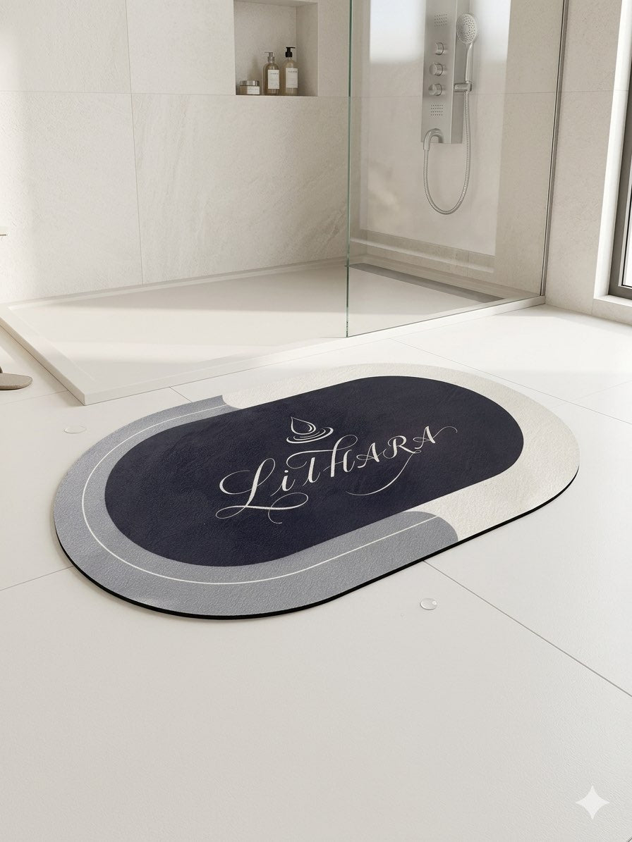 Tapis de douche Lithara / Ultra-absorbant & Antidérapant