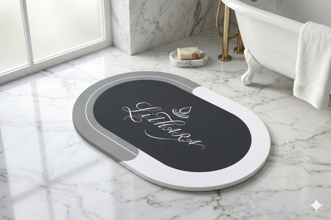 Tapis de douche Lithara / Ultra-absorbant & Antidérapant